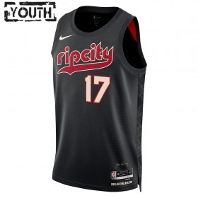 Dres Portland Trail Blazers Shaedon Sharpe Nike 2023-24 City Edition Crno Swingman - Dječji